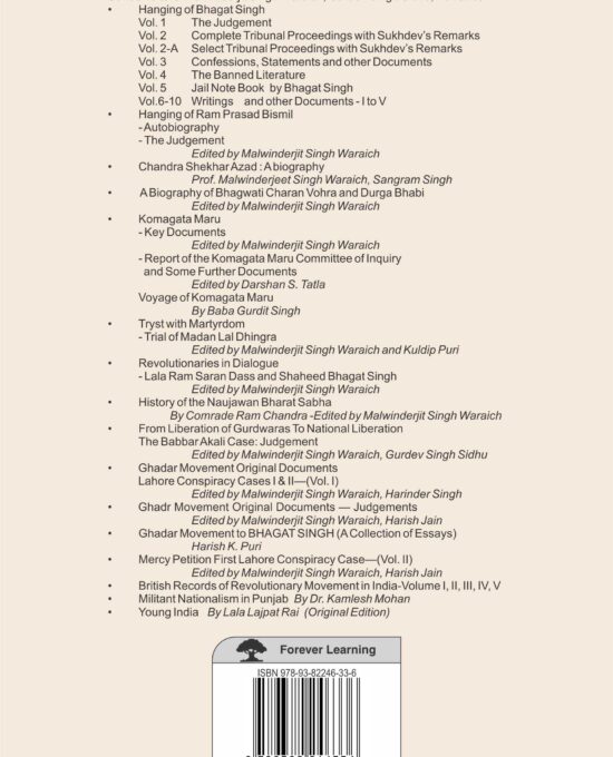 Ghadar Movement To Bhagat Singh: A Collection Of Essays